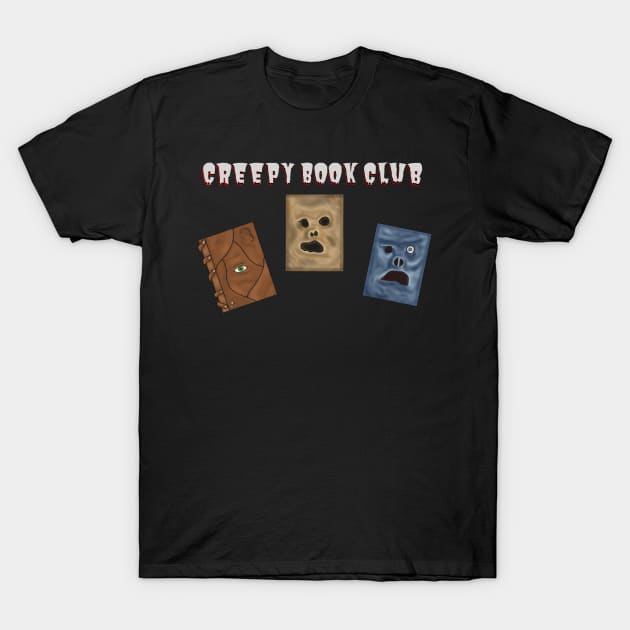 Creepy Book Club T-Shirt by tesiamarieart